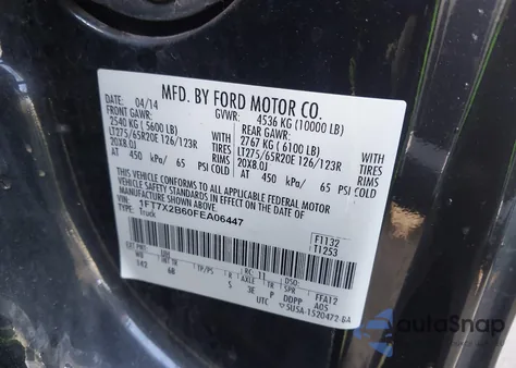 2015 Ford F-250 Lariat z USA, uszkodzony, nr VIN 1FT7X2B60FEA06447